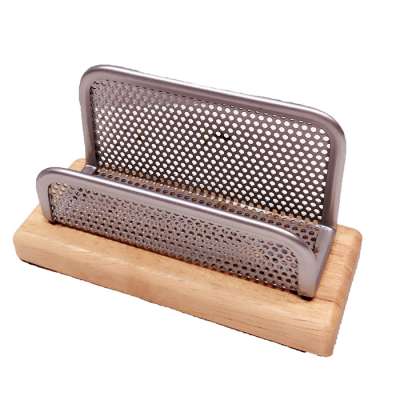 desktop metal mesh business card holder for office