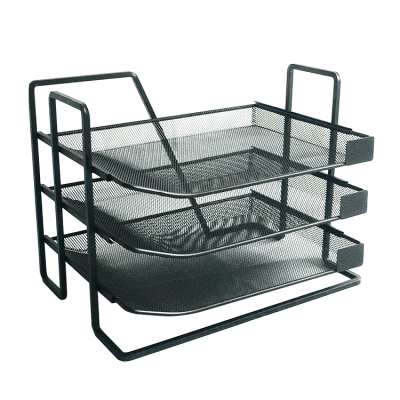 office supplies stationery 3 layer office desktop storage rack