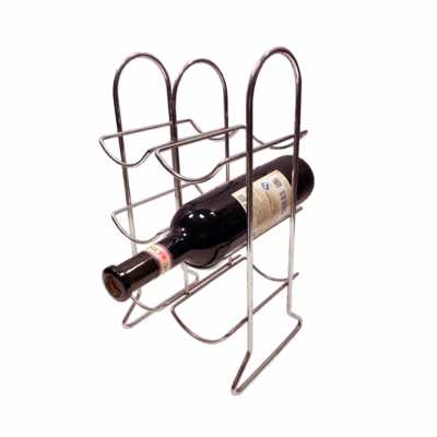 Elegant Chrome Metal Wine Racks and Storage